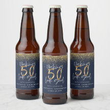 Skapar 50-bra blått guld-födelsedagsfest öl