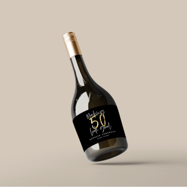 Skapar 50-bra guld födelsedagsfirande (Skapare uppladdad)