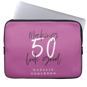 Skapar 50-bra guld födelsedagsfirande laptop fodral