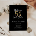 Skapar 50-bra guld födelsedagsinbjudan<br><div class="desc">Skapar 50-bra guld-effektfödelsedagsinbjudan. Modern text,  monokrom design. En del av en samling.</div>
