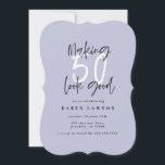 Skapar 50-brans födelsedagsinbjudan<br><div class="desc">Skapar 50-brans födelsedagsinbjudan. Modern text,  monokrom design. En del av en samling.</div>