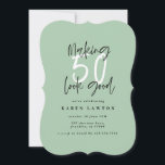 Skapar 50-brans födelsedagsinbjudan<br><div class="desc">Skapar 50-brans födelsedagsinbjudan. Modern text,  monokrom design. En del av en samling.</div>