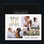 Skapar 50-brans multifoto på årsdagen julkort<br><div class="desc">multifoto 50:e födelsedagsfest inbjudan</div>