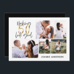 Skapar 50-brans multifoto på årsdagen julkort<br><div class="desc">multifoto 50:e födelsedagsfest inbjudan</div>