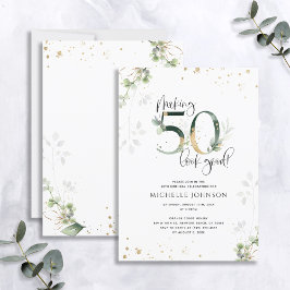 Skapar 50 Se Bra Grönt Guld Botaniska födelsedag Inbjudningar