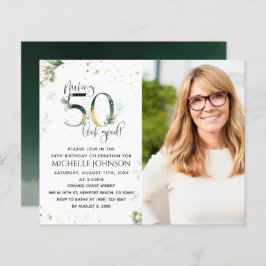 Skapar 50 Titta på Bra Guld-inbjudan till foto på 