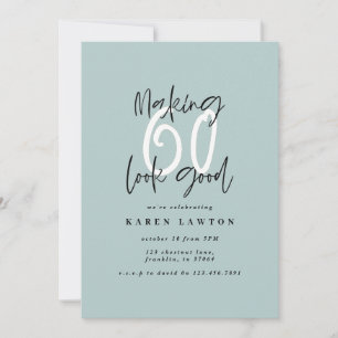 Skapar 60-brans färgfulla födelsedagsinbjudan