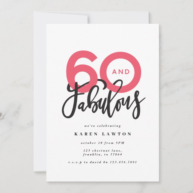 Skapar 60-brans moderna typografifödelsedag (Framsida)