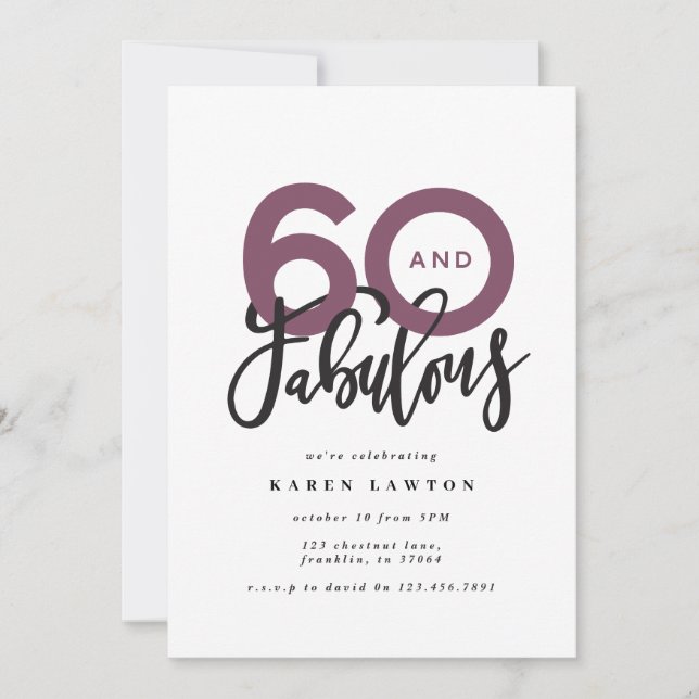 Skapar 60-brans moderna typografifödelsedag (Framsida)