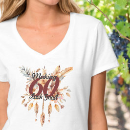Skapar 60 Se Bra 60:e födelsedagen Rustic Boho T Shirt
