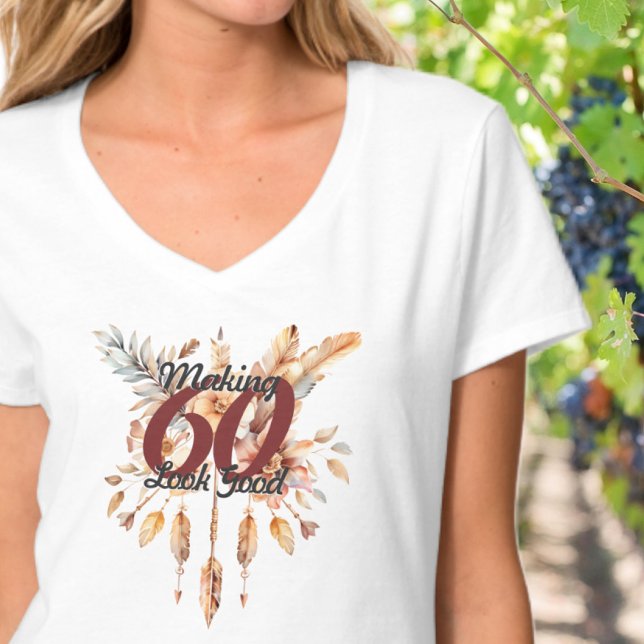 Skapar 60 Se Bra 60:e födelsedagen Rustic Boho T Shirt (Skapare uppladdad)
