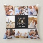 Skapar 60-tums svart foto på bra guld kudde<br><div class="desc">Fira din 60-årsdag i stil med den här svarta och guld-effekten 60-årsdagen. En modern design med skript och fet grafik. Ändra färg för att anpassa. En del av en samling.</div>