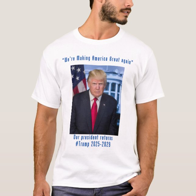 Skapar Amerika Underbart igen med Trump 2025 T Shirt (Framsida)