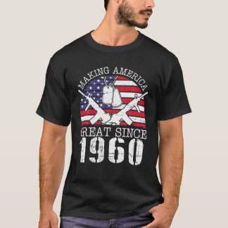 Skapar Amerika Underbart sedan 1960 Grattis på föd T Shirt