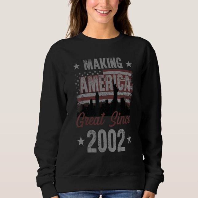 Skapar Amerika Underbart sedan 2002 20:e födelseda T Shirt (Framsida)