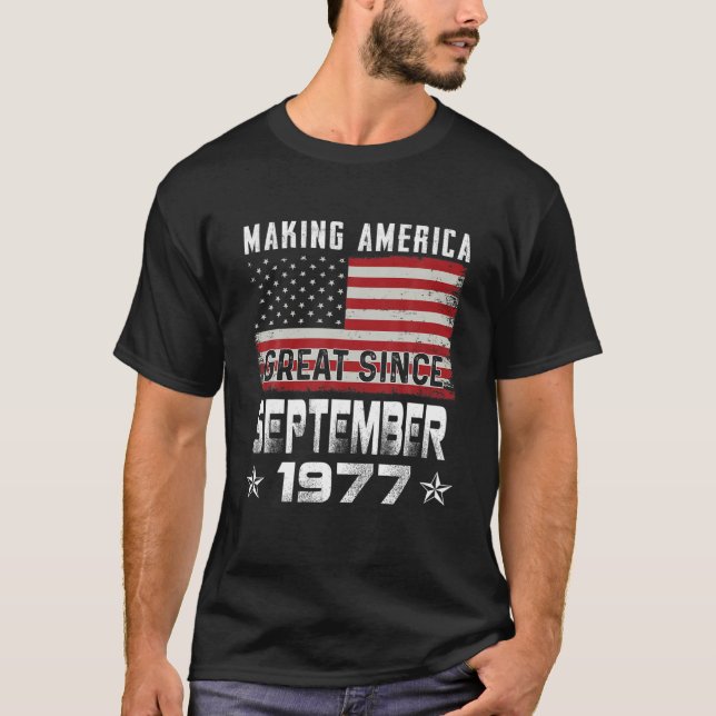 Skapar Amerikas Underbar sedan september 1977 föde T Shirt (Framsida)