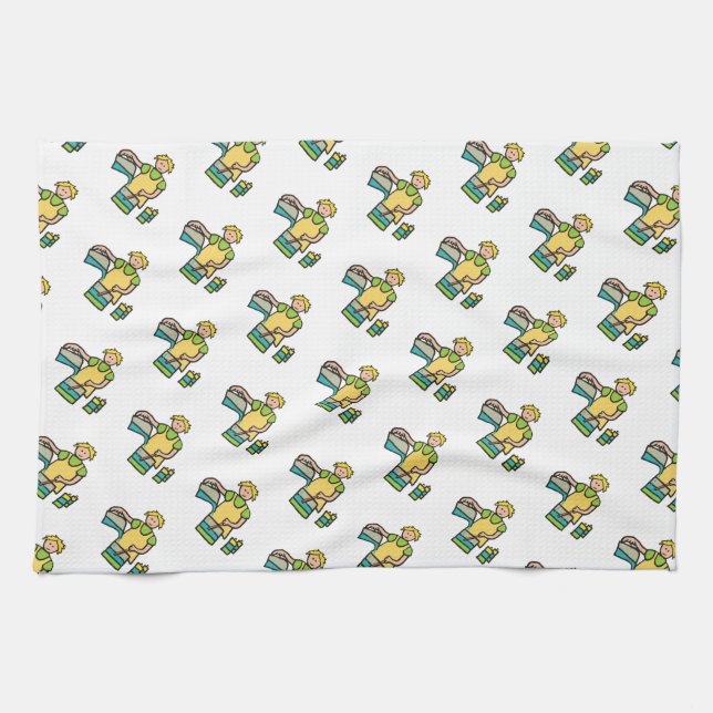 Skapar av ljus kökshandduk (Horisontell)