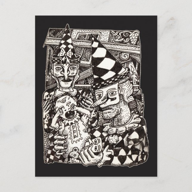 Skapar av mannen, av Brian Benson Vykort (Framsida)