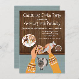Skapar Baking jul Cookies Party-inbjudan Inbjudningar