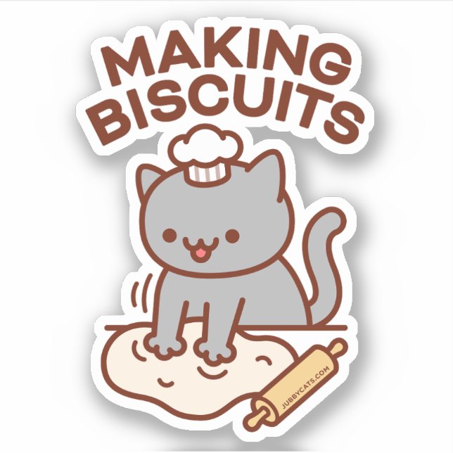 SKAPAR BISCUITS Funny Cat Sticker Klistermärken (Framsida)