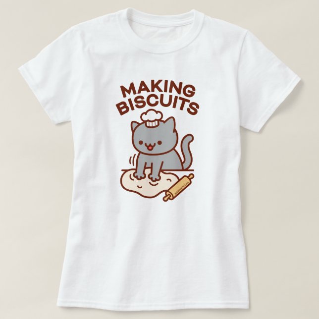 SKAPAR BISCUITS Funny Cat T Shirt (Design framsida)