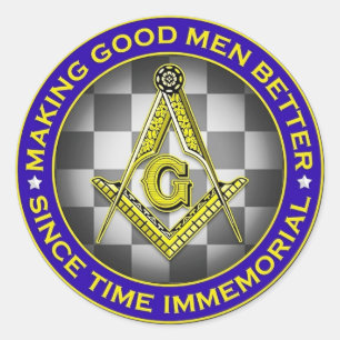 Skapar Bra Manar Better Masonic Sticker Runt Klistermärke