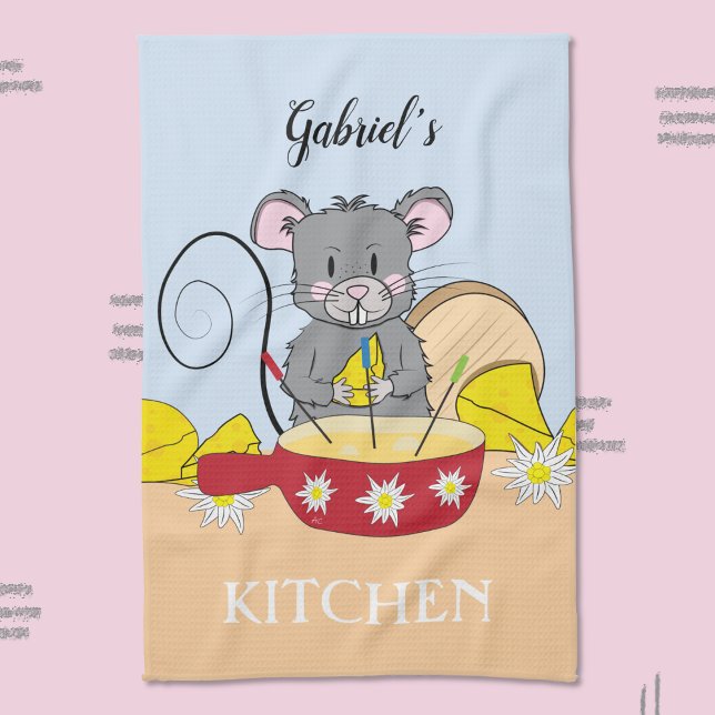 Skapar Cheese Fondue Kitchen Towel Kökshandduk (Skapare uppladdad)