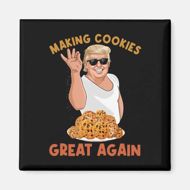 Skapar Cookie-Underbar igen, använd Trump Gör Jula Magnet (Framsidan)