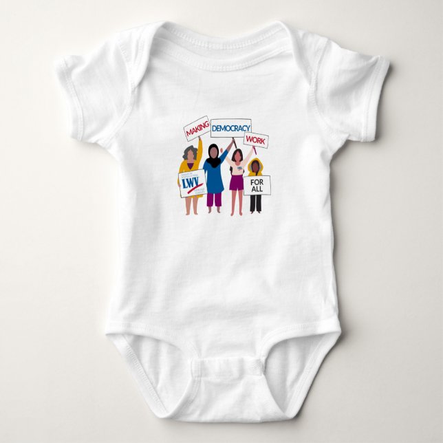 Skapar Demokratiarbetet Baby Bodykostym T Shirt (Framsida)