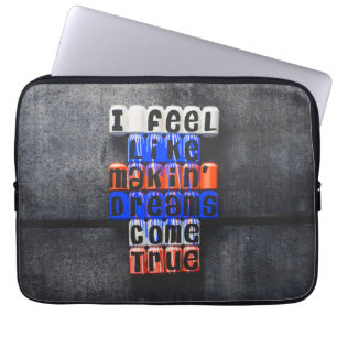 Skapar Dreams Kom True, Motivational Laptop Fodral