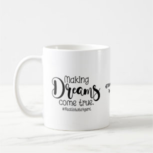 skapar drömmar kom äkta gods agent promo till kaffemugg
