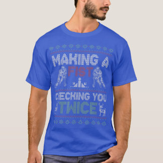 Skapar en fist som kontrollerar dig två gånger. t shirt