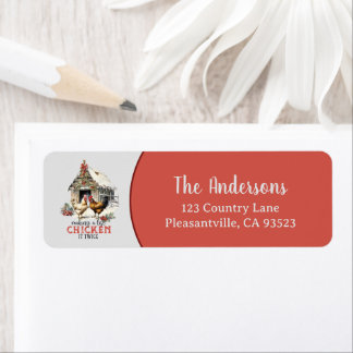 "Skapar en lista, Chicken det två gånger" Punkter Returadress Etikett