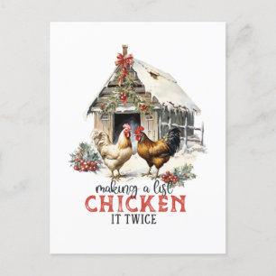 "Skapar en lista, Chicken det två gånger" Punkter Vykort