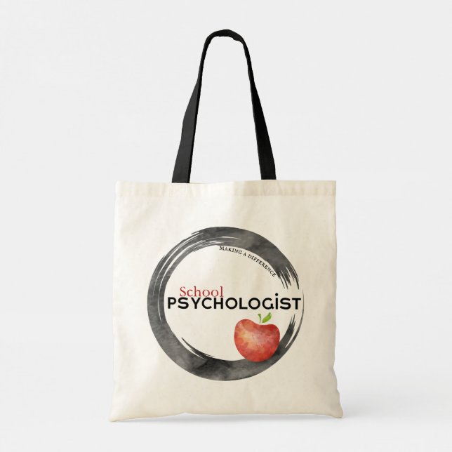 Skapar en Olika skolans psykolog Tote Bag Tygkasse (Baksida)