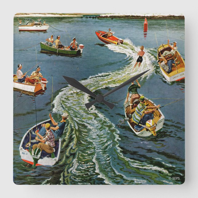 Skapar en Wake av Ben Kimberly Stift Fyrkantig Klocka (Framsida)