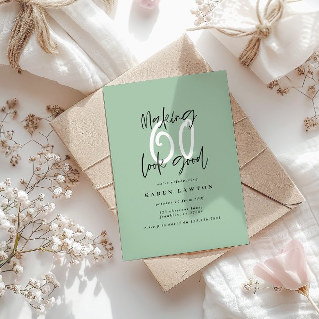 Skapar födelsedag med 60-bras färgstarka gröntar (Skapare uppladdad)