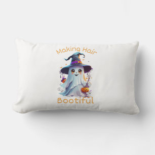 Skapar Hair Bootiful Funny Scary Ghost Halloween Lumbarkudde