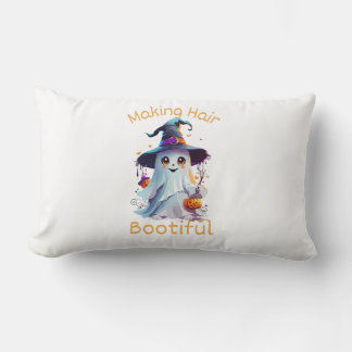 Skapar Hair Bootiful Funny Scary Ghost Halloween Lumbarkudde