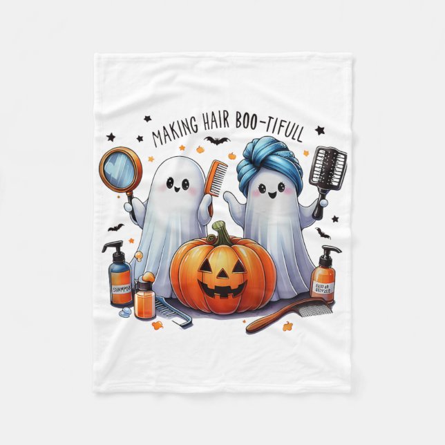 Skapar Hair Bootiful Halloween Hair Stylist Ghost Fleecefilt (Framsidan)