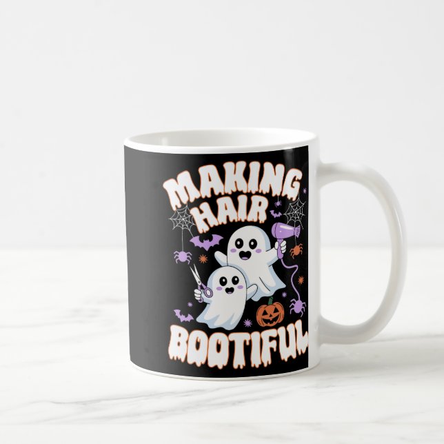 Skapar Hair Bootiful Halloween Spooky Spöken Hair Kaffemugg (Höger)