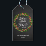 Skapar Helgdag Sprid Bright Script Chalkboard Presentetikett<br><div class="desc">Skapar Helgdag Sprid Bright Script Chalkboard</div>