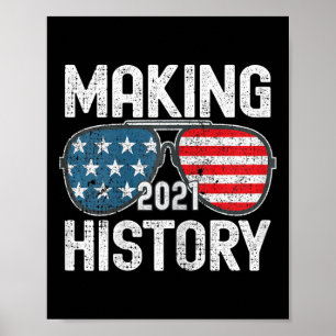 Skapar historieinstallation 2021 Biden Harris Sung Poster