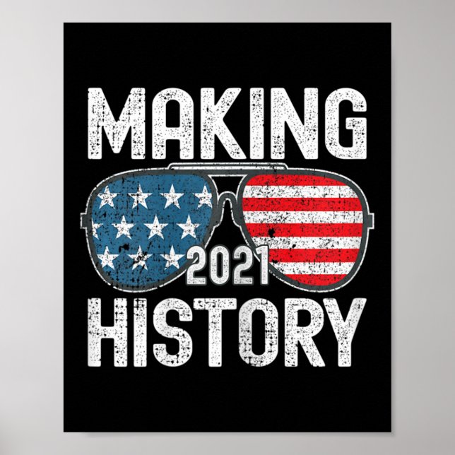 Skapar historieinstallation 2021 Biden Harris Sung Poster (Framsidan)