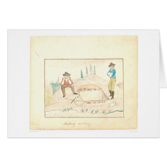 Skapar ingenting (1602A) Hälsningskort (Framsidan Horizontal)