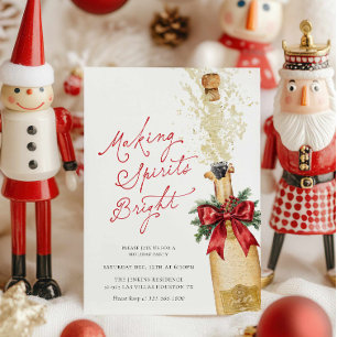 Skapar Julfesten Sprit Bright Inbjudningar