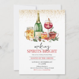 Skapar Julfesten Sprit Bright Inbjudningar