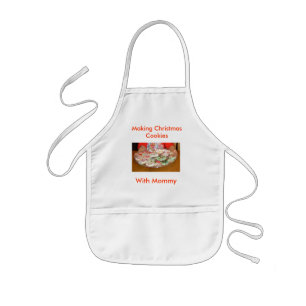 Skapar julkakor med Mamma Kids Apron Barnförkläde