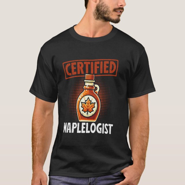 Skapar kapsling av lönnsirap t shirt (Framsida)