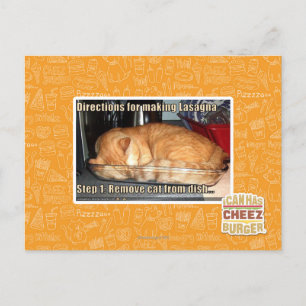 Skapar lasagna vykort